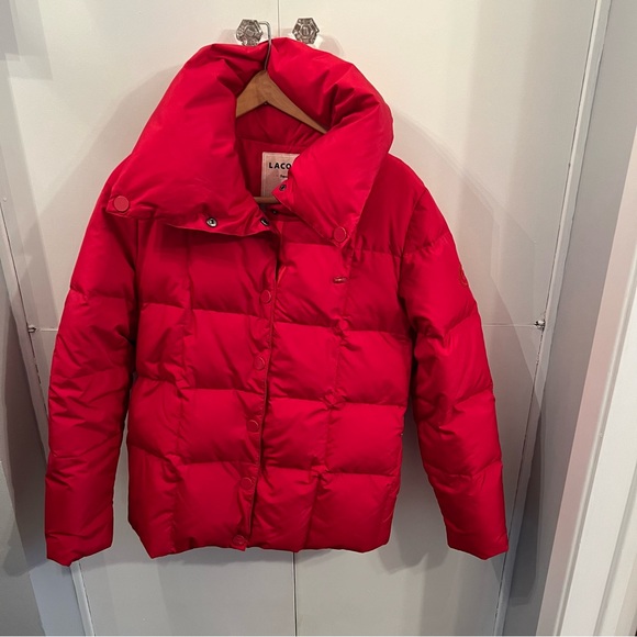 LACOSTE  Red Puffer Coat - Picture 5 of 10